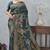 teal blue sequin zari resham embroidered banarasi silk saree