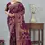purple sequin zari resham embroidered banarasi silk saree