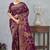purple sequin zari resham embroidered banarasi silk saree