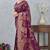 purple sequin zari resham embroidered banarasi silk saree