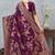 purple sequin zari resham embroidered banarasi silk saree