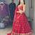 Maroon Embroidery Thread and sequence Work  Heavy Gorgette Lehenga With Fully-Stitched Blouse