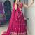 Pink Embroidery Thread and sequence Work  Heavy Gorgette Lehenga With Fully-Stitched Blouse