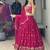 Pink Embroidery Thread and sequence Work  Heavy Gorgette Lehenga With Fully-Stitched Blouse