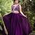 Purple Plain With Embroidered belt Fendy Satin Lehenga With Un-Stitched Blouse