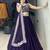 Purple Plain With Embroidered belt Fendy Satin Lehenga With Un-Stitched Blouse