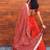 Red Plain With Embroidery Work Border Heavy Gorgette Lehenga With Fully-Stitched Blouse
