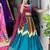 Multicolor All Over Traditional Colorful Kali With embelishments Chinon Lehenga With Fully-Stitched Blouse