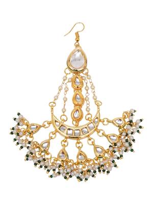 Girls gold-plated kundan studded 3