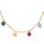 Girls gold-plated artificial beads beaded necklace