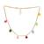 Girls gold-plated artificial beads beaded necklace