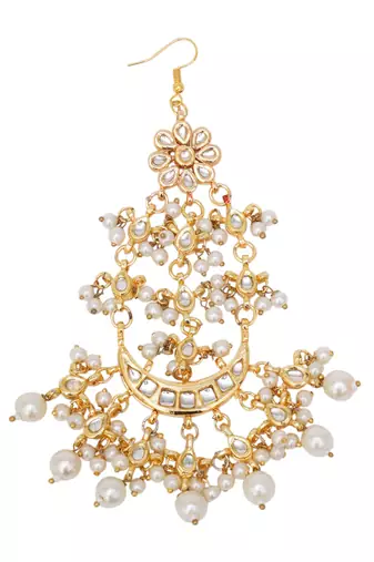 Gold-plated kundan-studded &