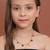 Girls gold-plated artificial beads beaded necklace