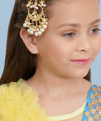 Gold-plated kundan-studded & 4