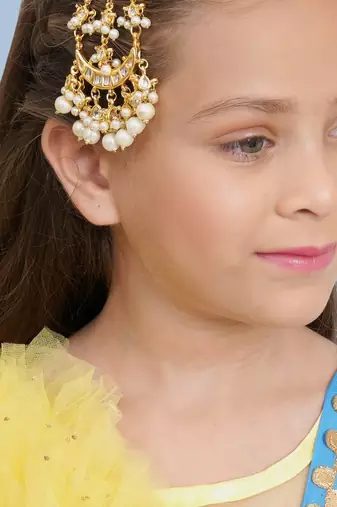 Gold-plated kundan-studded &