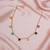 Girls gold-plated artificial beads beaded necklace