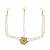 Girls gold-plated kundan-studded & beaded layered matha patti