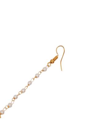 Girls gold-plated kundan-studded & beads beaded layered matha patti 3