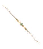 Gold-plated kundan studded hair