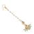 Girls gold-plated kundan studded & beads beaded maang tikka
