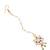 Gold-plated kundan-studded & pearls-beaded maang tikka