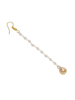 Gold-plated kundan studded maang tikka 2