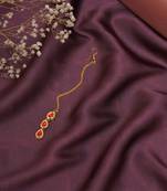 Girls gold-plated kundan studded maangtikka