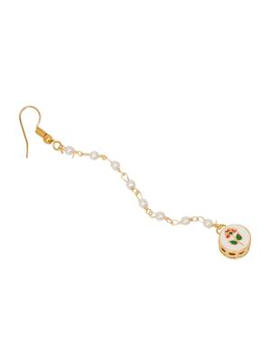 Girls gold-plated kundan maang tikka 2