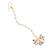 Girls gold-plated kundan studded beads beaded maang tikka