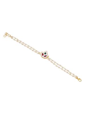 Girls kundan gold plated link bracelet 5