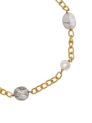 Girls gold-plated stones studded link bracelet 3