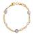 Girls gold-plated stones studded link bracelet