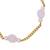 Girls gold-plated stones beaded link bracelet