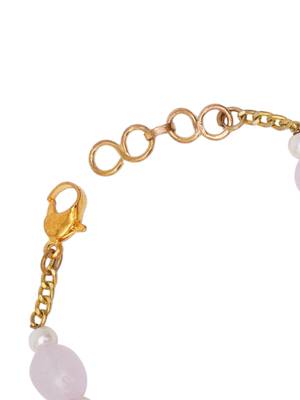 Girls gold-plated stones beaded link bracelet 3