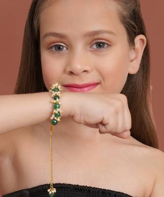   girls gold plated link bracelet 2