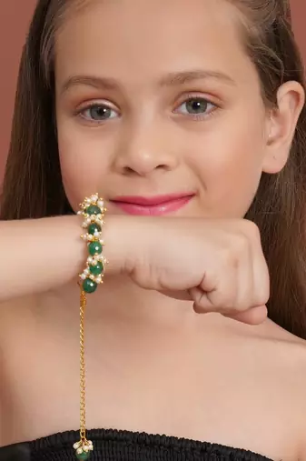   girls gold plated link bracelet