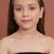 Girls gold-plated artificial stone studded & beaded necklace
