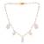 Girls gold-plated artificial stone studded & beaded necklace