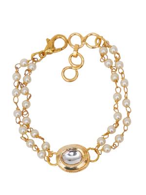 Girls gold-plated kundan studded link bracelet 1