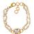 Girls gold-plated kundan studded link bracelet