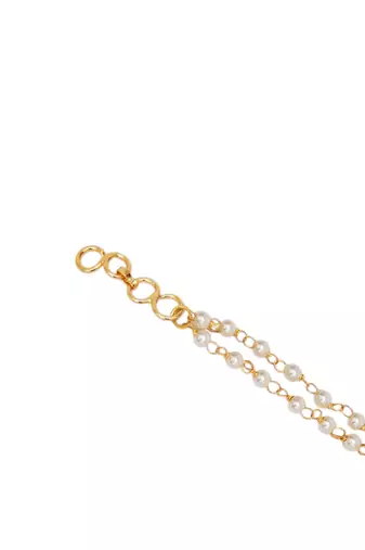 Girls gold-plated kundan studded link bracelet