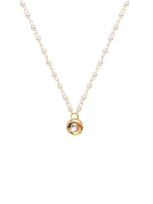 Girls gold-plated kundan studded & beaded necklace 3