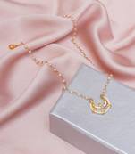 Girls gold-plated kundan studded & beaded necklace