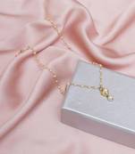 Girls gold-plated kundan studded & beaded necklace