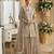 Beige net full stitched free size upto xxl wedding suits