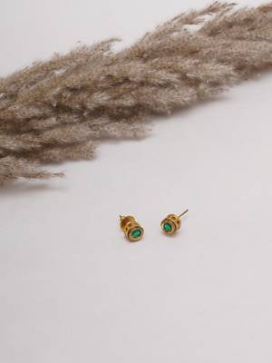 Gold-plated classic studs earrings 1