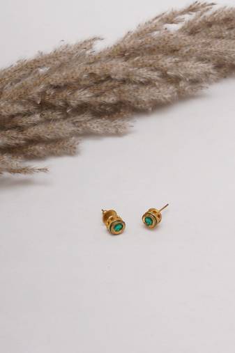 Gold-plated classic studs earrings
