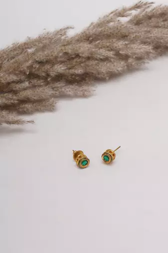 Gold-plated classic studs earrings