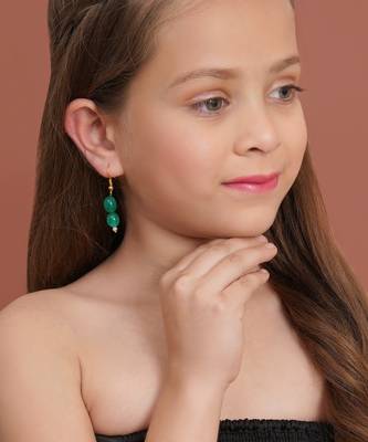 Gold-plated classic drop earrings 4