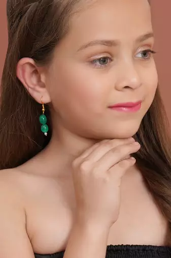 Gold-plated classic drop earrings